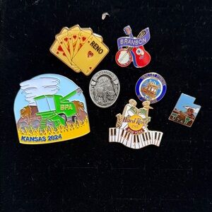 Colorful Souvenir Pin Collection